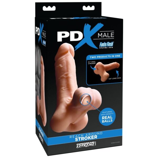 PDX Male Reach Around — Stroker, Fanta Flesh — Non-Vibrating Masturbators — view 3