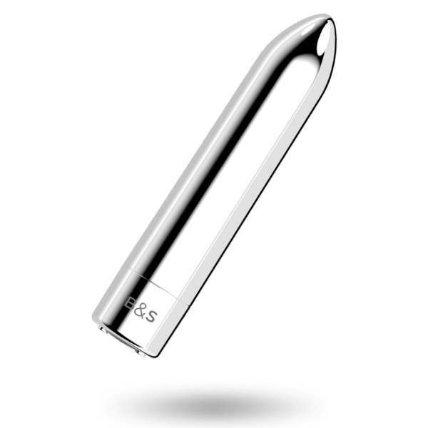 Black & Silver Kailan 2 — Bullet Vibrator, Rechargeable, Silver — Classic Vibrators
