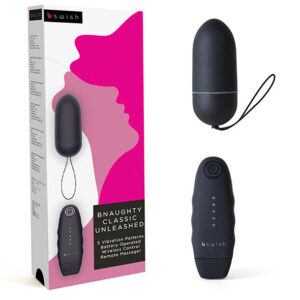 B Swish Bnaughty Unleashed — Vibrating Egg, Remote Control, Black — Clitoral Stimulators — view 2