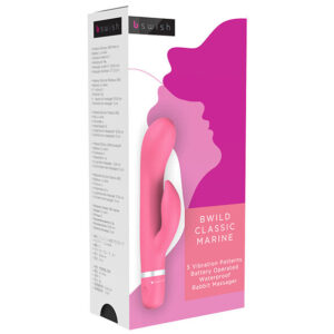 B Swish Bwild Classic Marine — Rabbit Vibrator, Silicone, Guava — Clitoral Stimulators — view 2