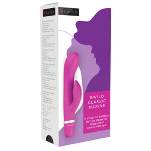 B Swish Bwild Classic Marine — Rabbit Vibrator, Silicone, Cerise — Clitoral Stimulators — view 2