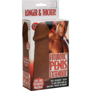CalExotics Futurotic — Penis Extension Sleeve, Brown — Penis Accessories — view 2