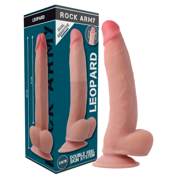 Rockarmy Leopard — Realistic Dildo, Dual Density, 23 cm — Dildos