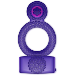 Casual Love Double Pleasure — Vibrating Cock Ring, Purple — Cock Rings