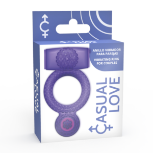 Casual Love Double Pleasure — Vibrating Cock Ring, Purple — Cock Rings — view 2