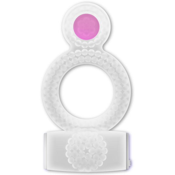 Casual Love Double Pleasure — Vibrating Cock Ring, Transparent — Cock Rings