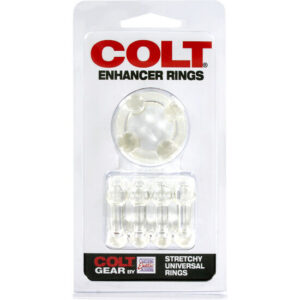 CalExotics Colt Enhancer — Cock Ring Set, Clear — Classic Cock Rings — view 2