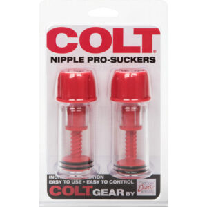 CalExotics Colt Nipple Prosuckers — Nipple Suckers, Red — Nipple Toys — view 2