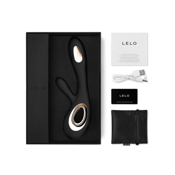 LELO Soraya Wave — Rabbit Vibrator, Rechargeable, Black — Hi-Tech Vibrators — view 3