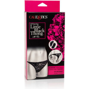 CalExotics Thong with Ties — Panty Vibrator, Black — Remote Control Vibrators — view 2