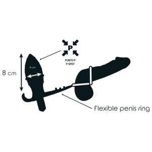 Addicted Toys Double — Vibrating Butt Plug, Cock Ring — Anal — view 4