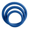 CalExotics Tri — Cock Ring Set, Silicone, Blue — Classic Cock Rings