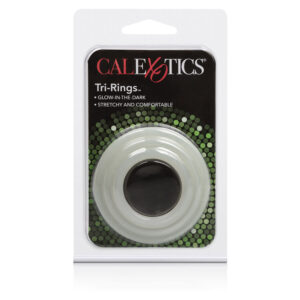 CalExotics Tri — Cock Ring Set, Silicone, Glow-in-the-Dark — Classic Cock Rings — view 2