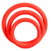 CalExotics Tri — Cock Ring Set, Silicone, Red — Classic Cock Rings
