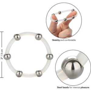 CalExotics Steel Beaded — Cock Ring, XL — Classic Cock Rings — view 4