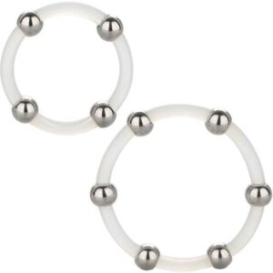 CalExotics Steel Beaded — Cock Ring Set, Large and XL — Classic Cock Rings