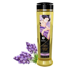 Shunga Sensation — Massage Oil, 240 ml, Lavender — Body Massage Oils