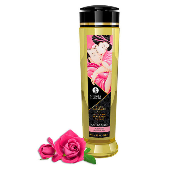 Shunga Aphrodisia — Massage Oil, 240 ml, Rose Petals — Body Massage Oils