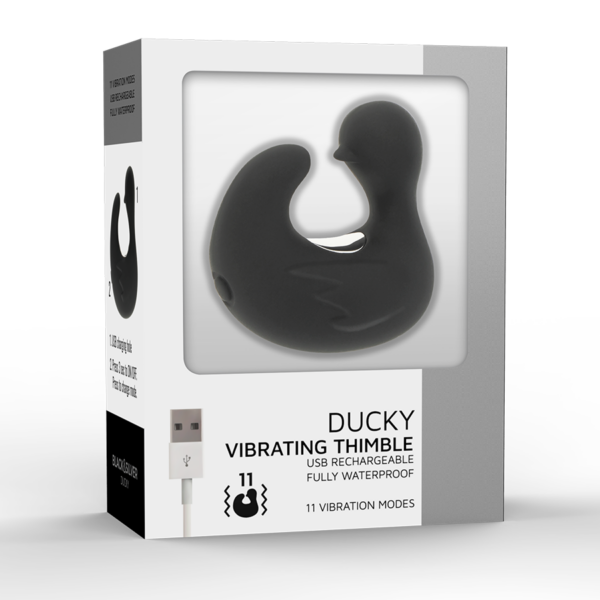 Black & Silver Duckymania — Finger Vibrator, Rechargeable — Clitoral Stimulators — view 5