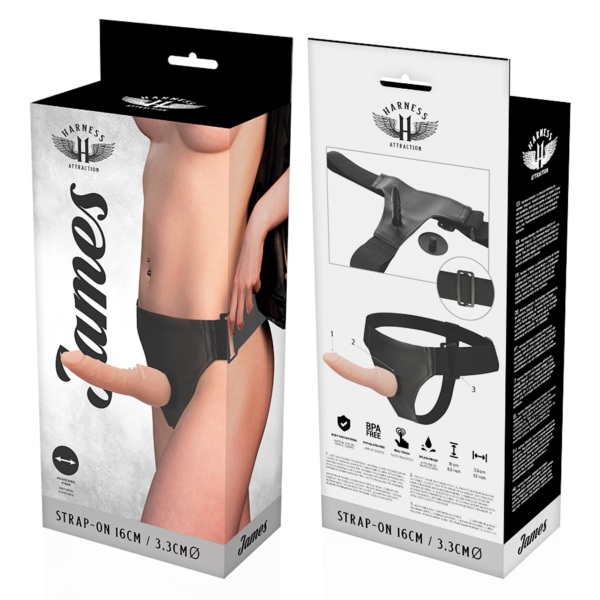 Harness Attraction James — Strap-On Dildo, 16 cm — Non-Vibrating Harnesses — view 4