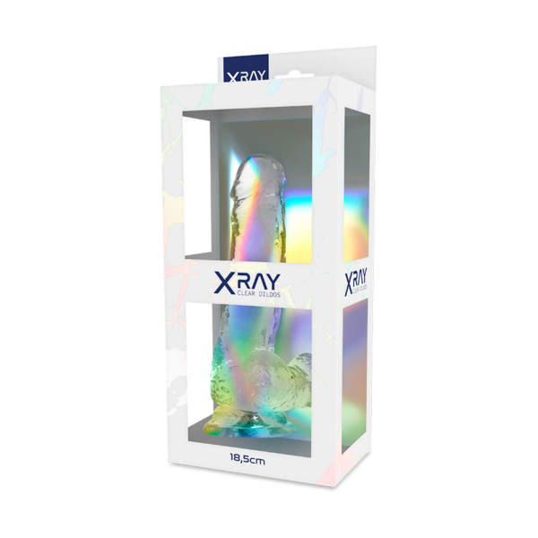 X Ray — Realistic Dildo, 18.5 cm, Clear, With Balls — Dildos — view 3