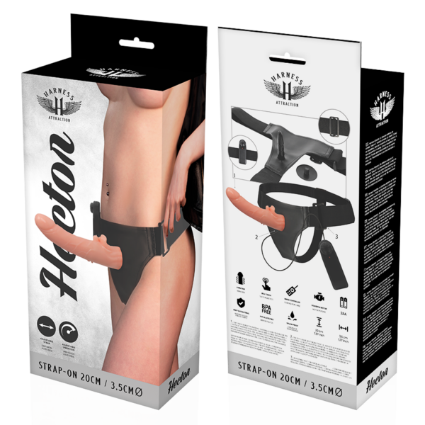 Harness Attraction Hector — Vibrating Strap-On, 20 cm — Strap-Ons & Harnesses — view 4