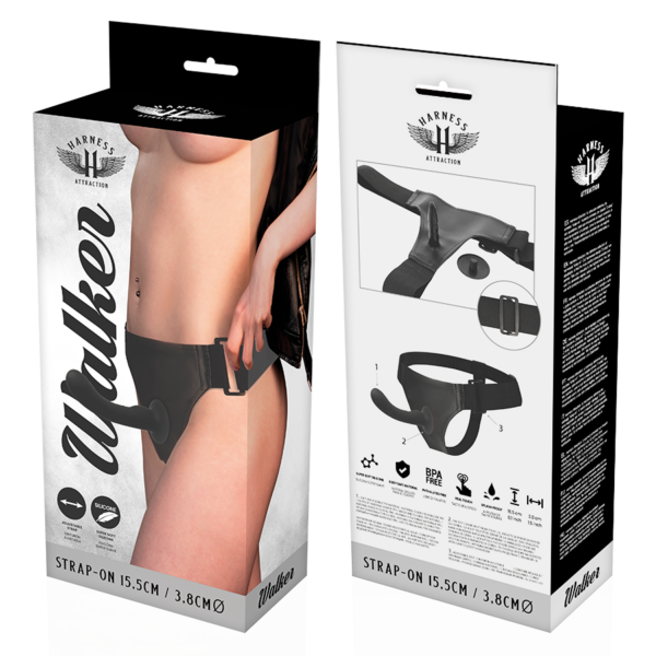 Harness Attraction Walker — Strap-On Dildo, Silicone, 15.5 cm — Non-Vibrating Harnesses — view 3