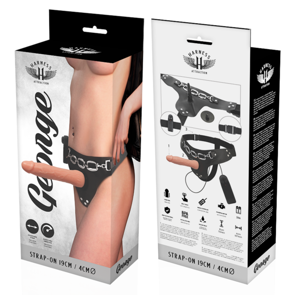 Harness Attraction George — Vibrating Strap-On, 19 cm — Strap-Ons & Harnesses — view 4