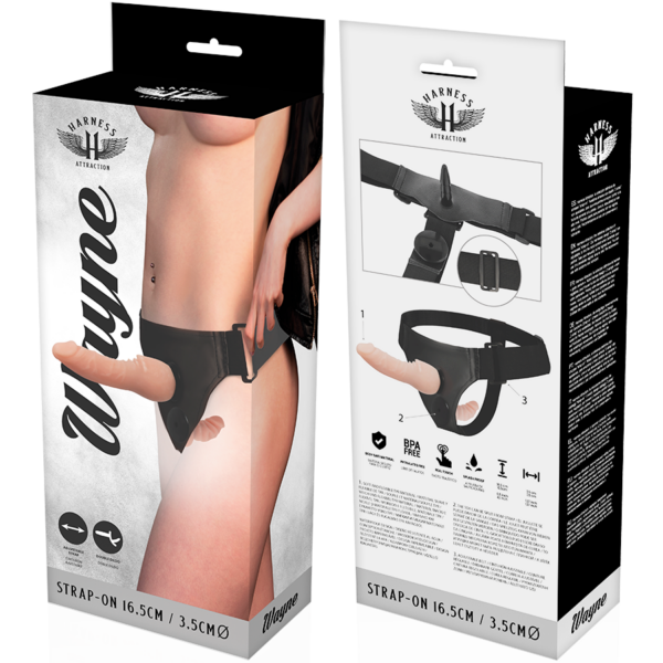 Harness Attraction Wayne — Double Strap-On, 16.5 cm — Double Penetration Strap-Ons — view 6