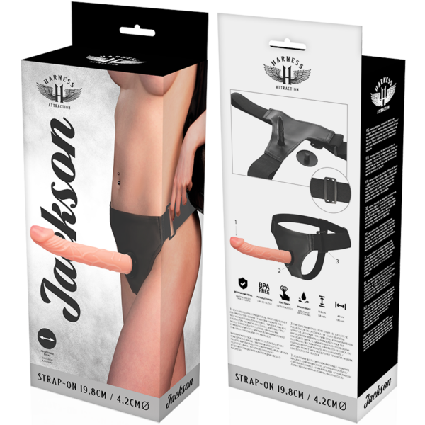Harness Attraction Jackson — Strap-On Dildo, 19.8 cm — Non-Vibrating Harnesses — view 5
