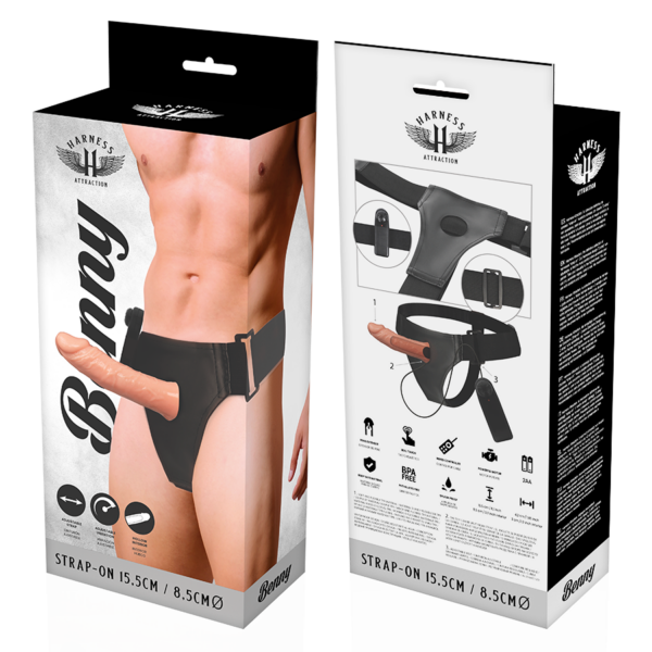 Harness Attraction Benny — Hollow Strap-On, 15 cm — Hollow Strap-Ons — view 6