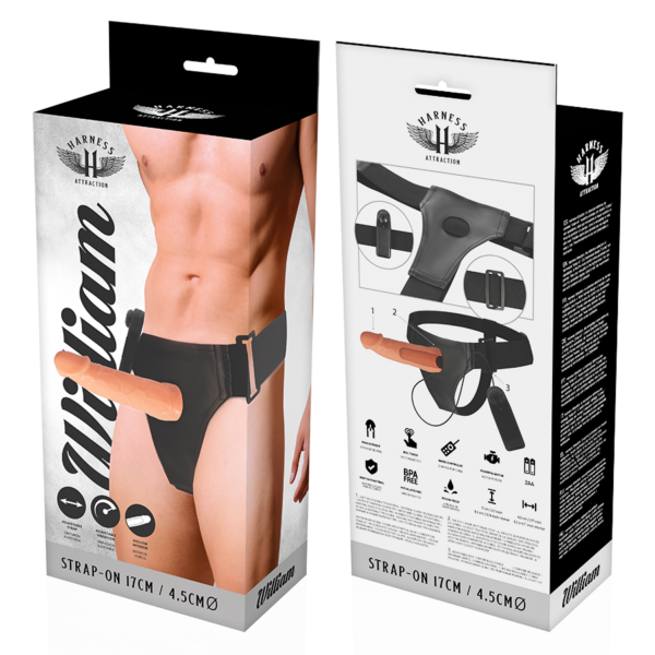 Harness Attraction Willian — Hollow Strap-On, 17 cm — Hollow Strap-Ons — view 3