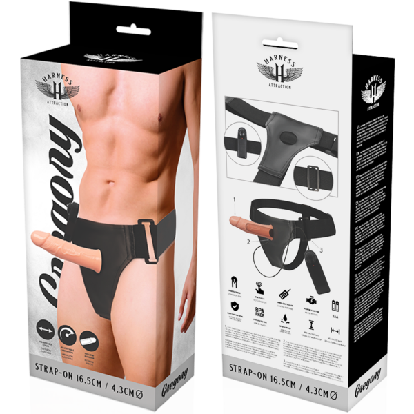 Harness Attraction Gregory — Hollow Strap-On, 16.5 cm — Cock Rings — view 3