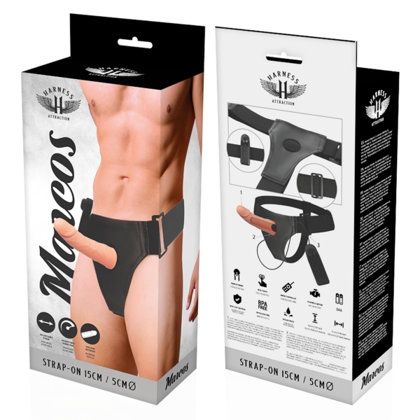 Harness Attraction Marcos — Hollow Strap-On, 15 cm — Hollow Strap-Ons — view 3