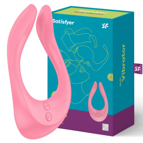 Satisfyer Partner Multifun 2 — Couples Vibrator, Pink — Clitoral Stimulators