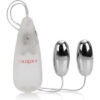 CalExotics Pocket Exotics Double — Bullet Vibrator, Silver — Bullet Vibrators