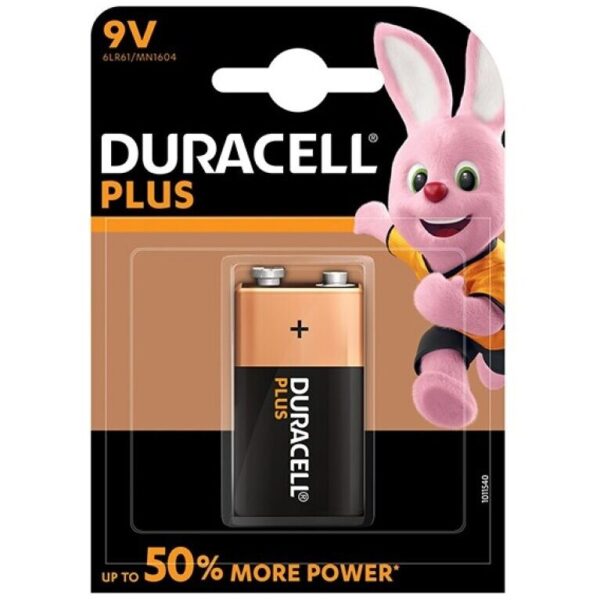 Duracell Plus Power 9V — Batteries, 1 Pack — Batteries & Spare Parts