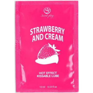 Secretplay Strawberries and Cream — Travel Size Lube, 10 ml — Lubes