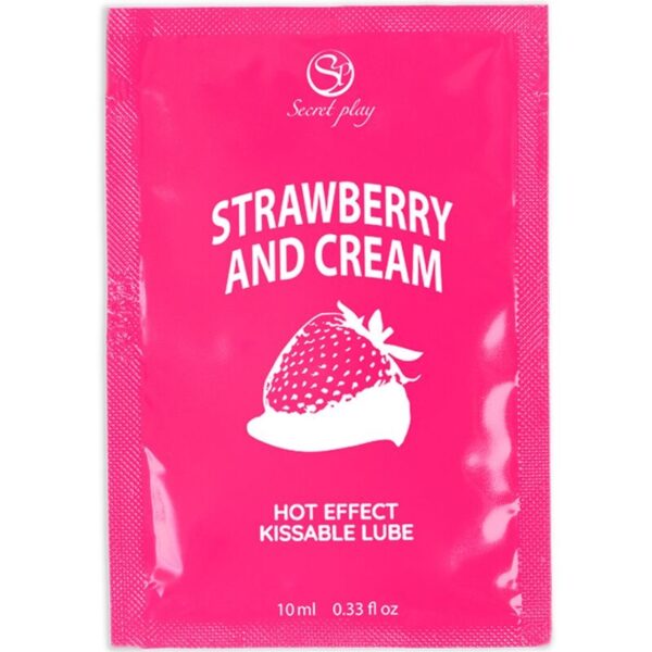 Secretplay Strawberries and Cream — Travel Size Lube, 10 ml — Lubes