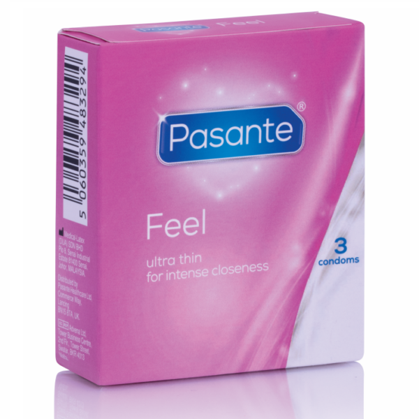 Pasante Sensitive Feel — Ultra Thin Condoms, 3 Pack — Condom 3 Packs