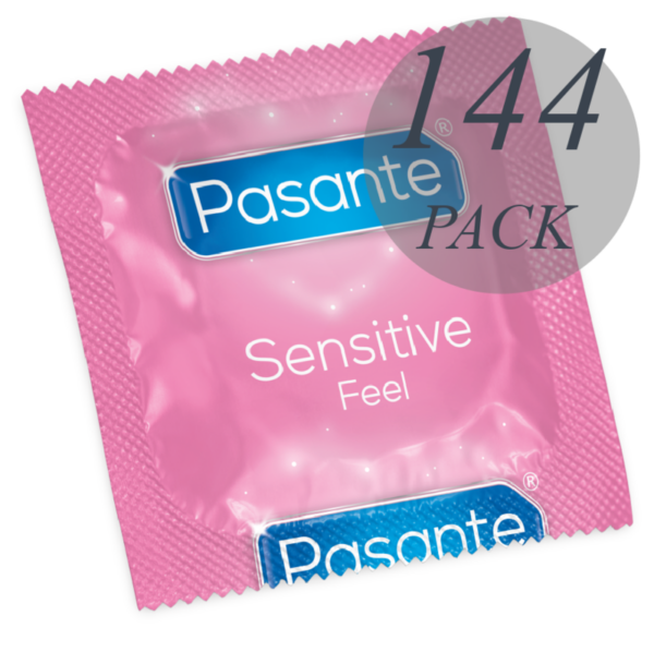 Pasante Sensitive Feel — Ultra Thin Condoms, 144 Pack, Box — Bulk Condom Packs — view 4