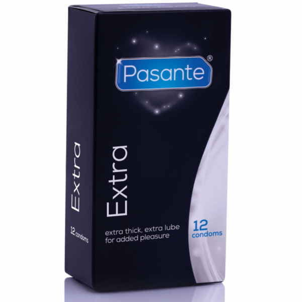 Pasante Extra — Thick Condoms, 12 Pack — Condom Multipacks