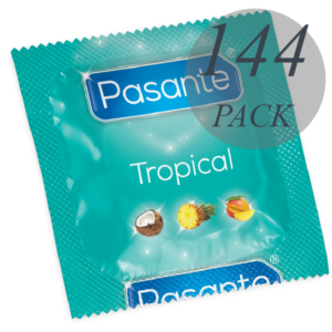 Pasante Tropical — Flavoured Condoms, 144 Pack, Box — Bulk Condom Packs — view 2