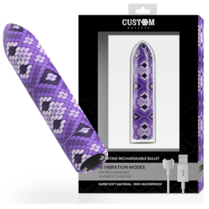 Custom Bullets Snake — Bullet Vibrator, Rechargeable, Purple — Bullet Vibrators