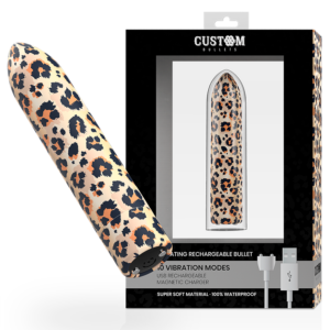 Custom Bullets Leopard — Bullet Vibrator, Rechargeable — Bullet Vibrators