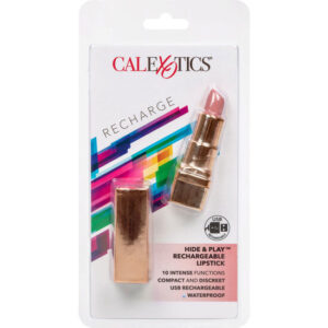 CalExotics Hide and Play — Lipstick Vibrator, Rechargeable, Pink — Clitoral Stimulators — view 2