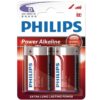 Philips Power Alkaline D LR20 — Batteries, 2 Pack — Batteries & Spare Parts