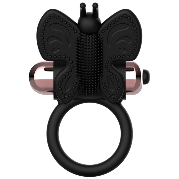Coquette Butterfly — Vibrating Cock Ring, Black — Cock Rings — view 6