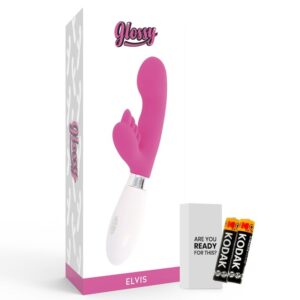Glossy Elvis — Rabbit Vibrator, Silicone, Pink — Rabbit Vibrators — view 4