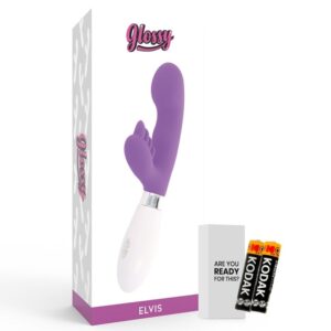 Glossy Elvis — Rabbit Vibrator, Silicone, Purple — Rabbit Vibrators — view 2